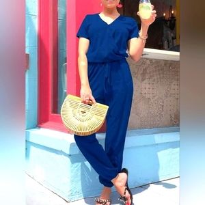 PRETTYGARDEN Women's Summer Casual  V Neck Short Sleeve Wrap Drawstring Waist